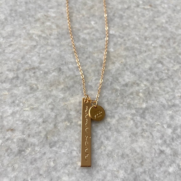 Mama bear bar and disk necklace - Picture 1 of 5